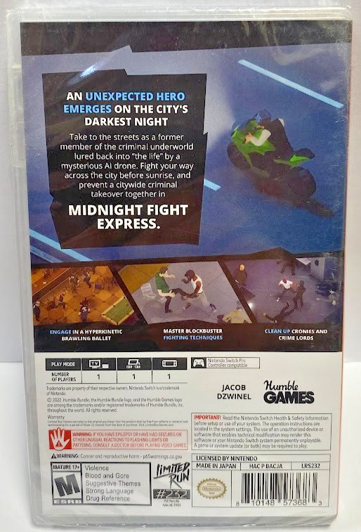 Midnight Fight Express Switch Brand New Game Special (US 2022 Fight & Brawl)