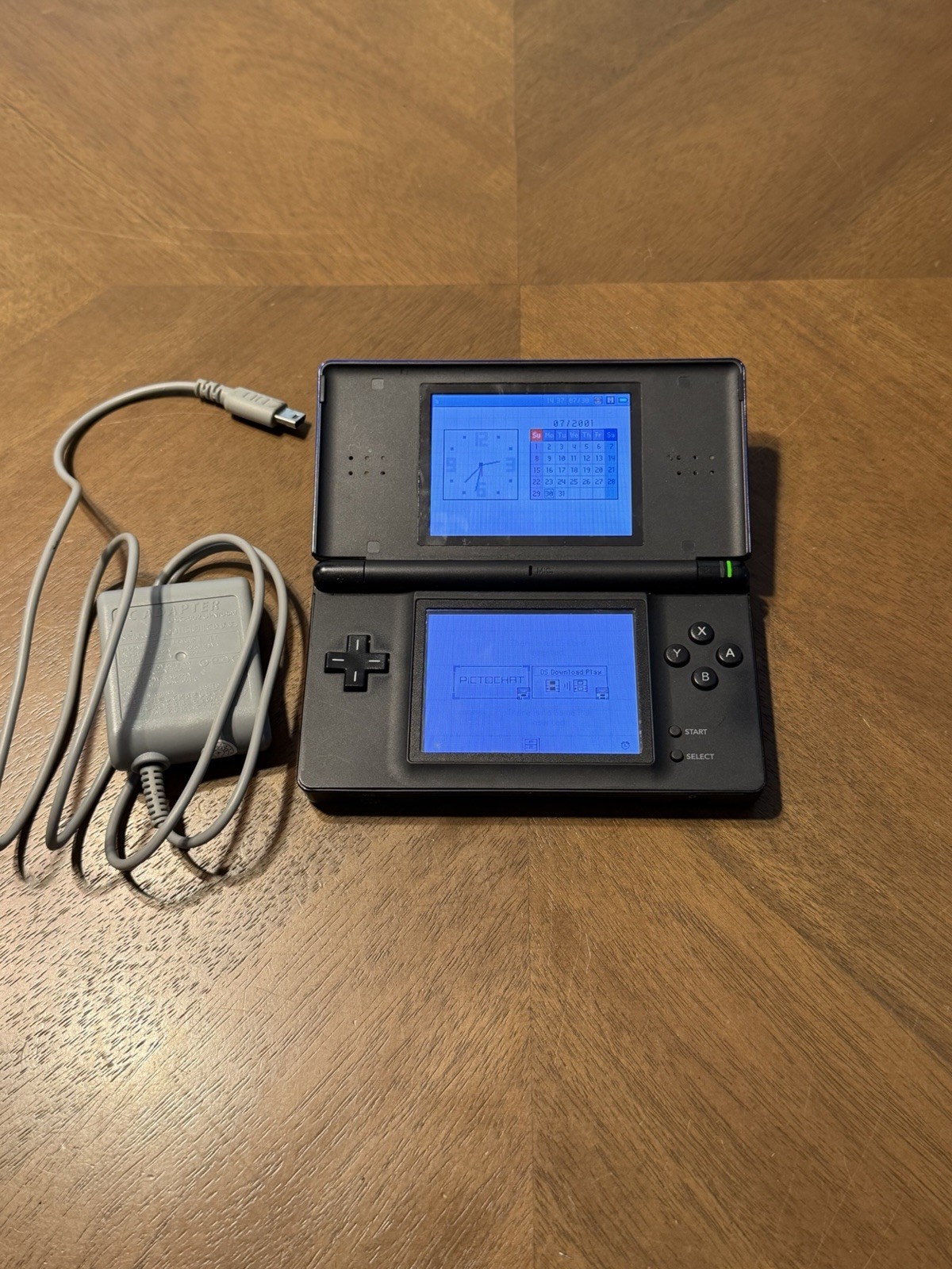 Nintendo DS Lite Handheld System USG-001 Blue/Black W/Charger – For Parts *READ*