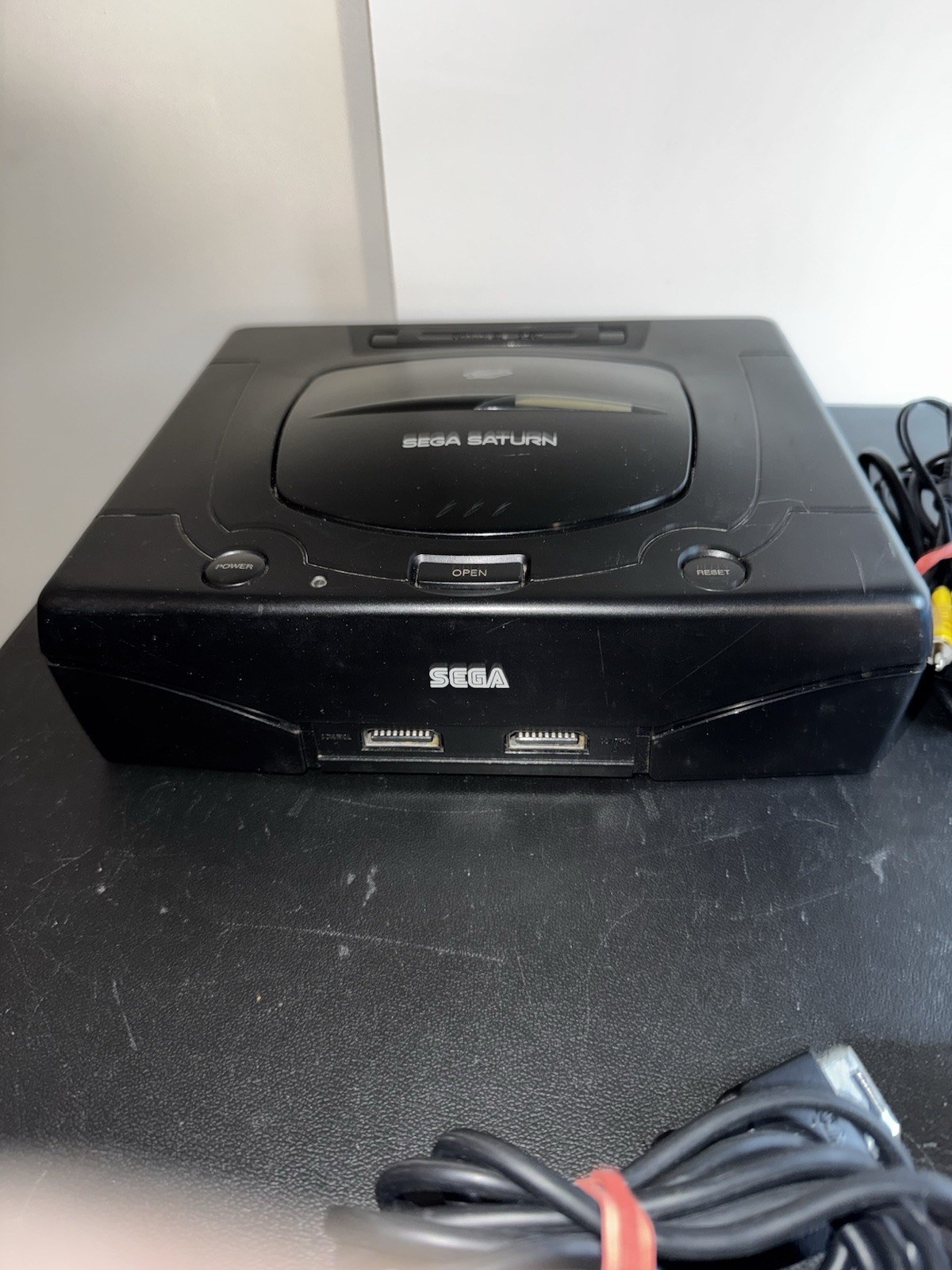 Sega Saturn Model 2 Console W/ Controller Cables Impact Racing Game Works Great!