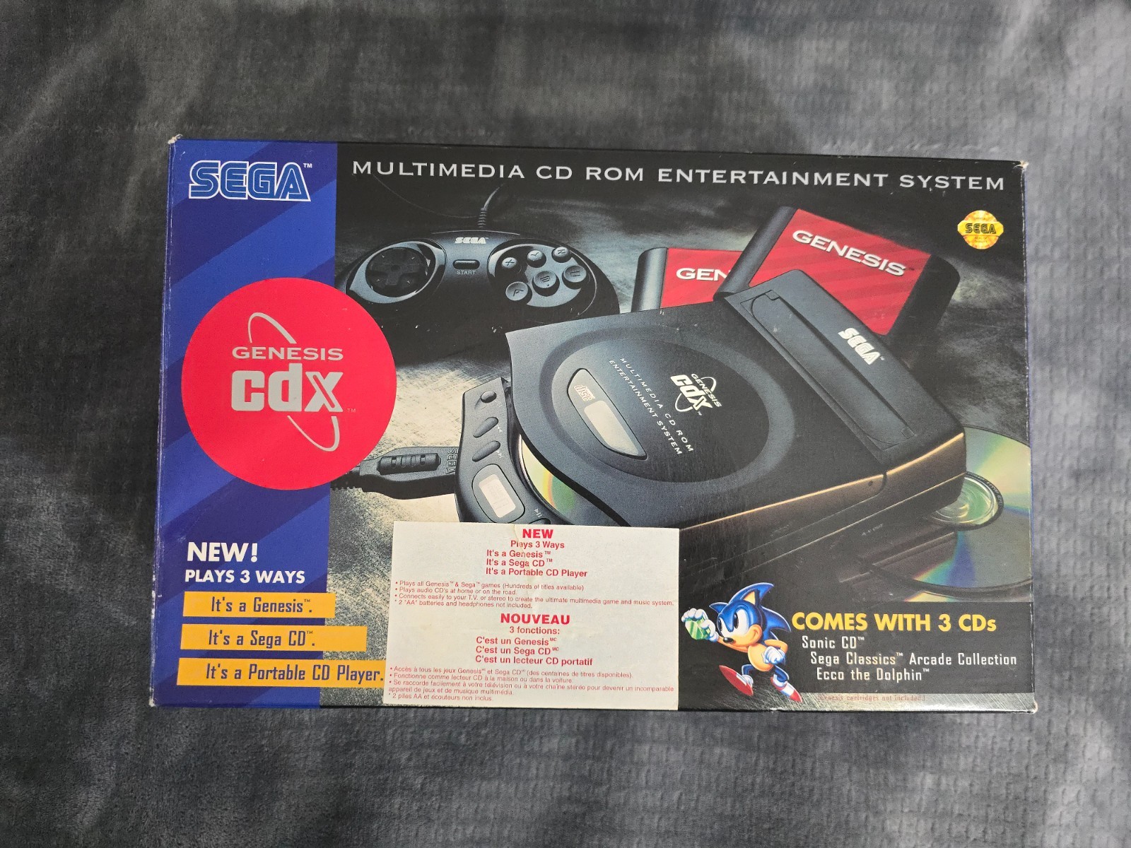 Sega Genesis CDX Console Complete in Box CIB NTSC/U Sega CD **RARE** EXC++