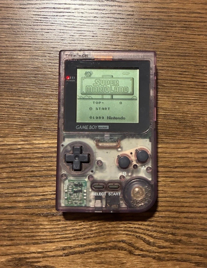 Atomic Purple Game Boy Pocket Console MGB-001, Tested Works, No Battery Cover