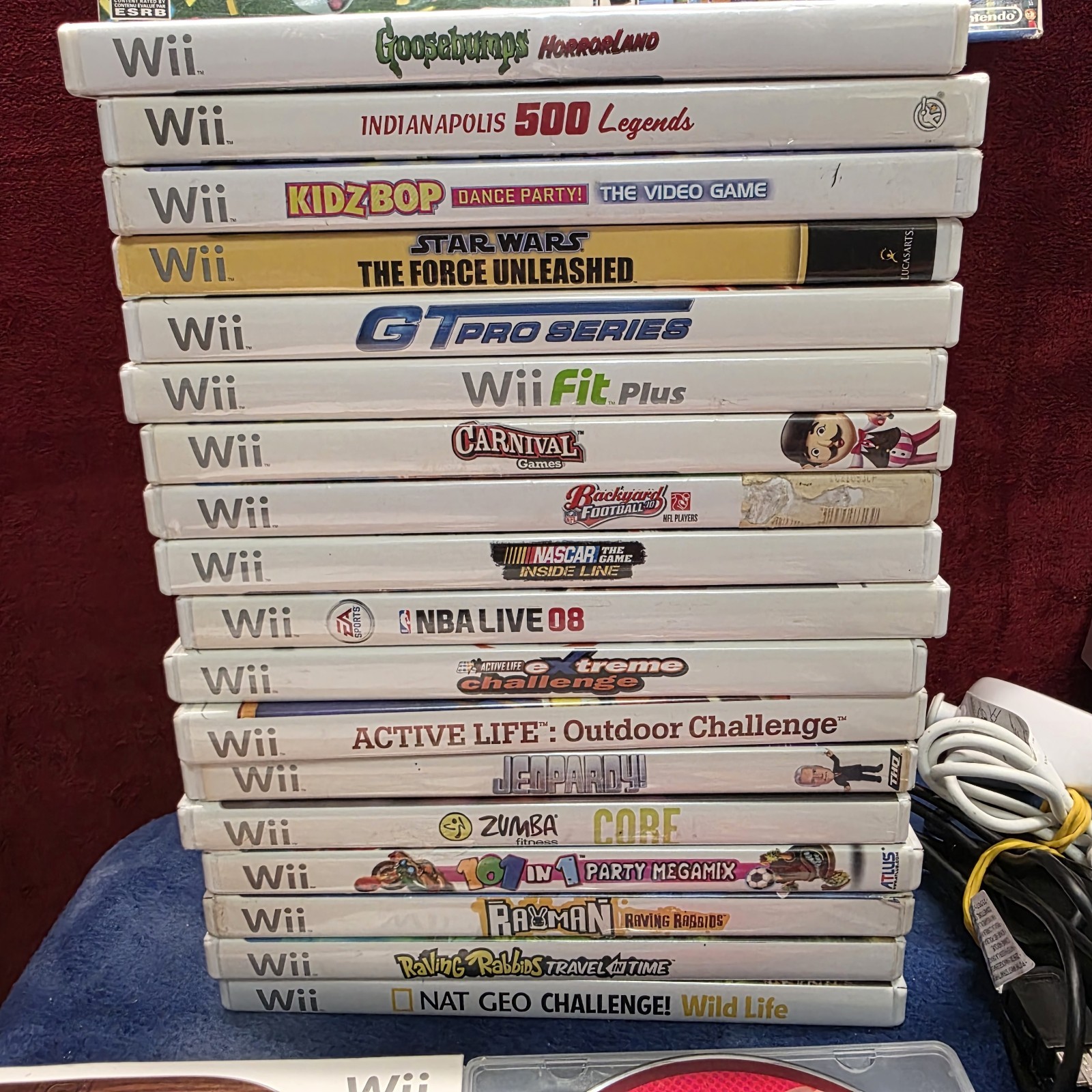 Nintendo Wii Bundle Lot w/Accessories + Mario Party 8, Wii Sports Resort, etc #1