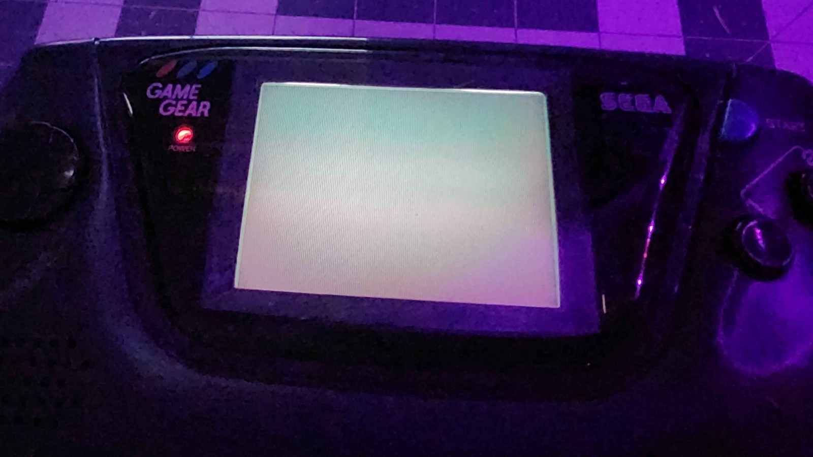 Sega Game Gear Handheld Console & Pinball Cart – For Parts Repair – Powers On