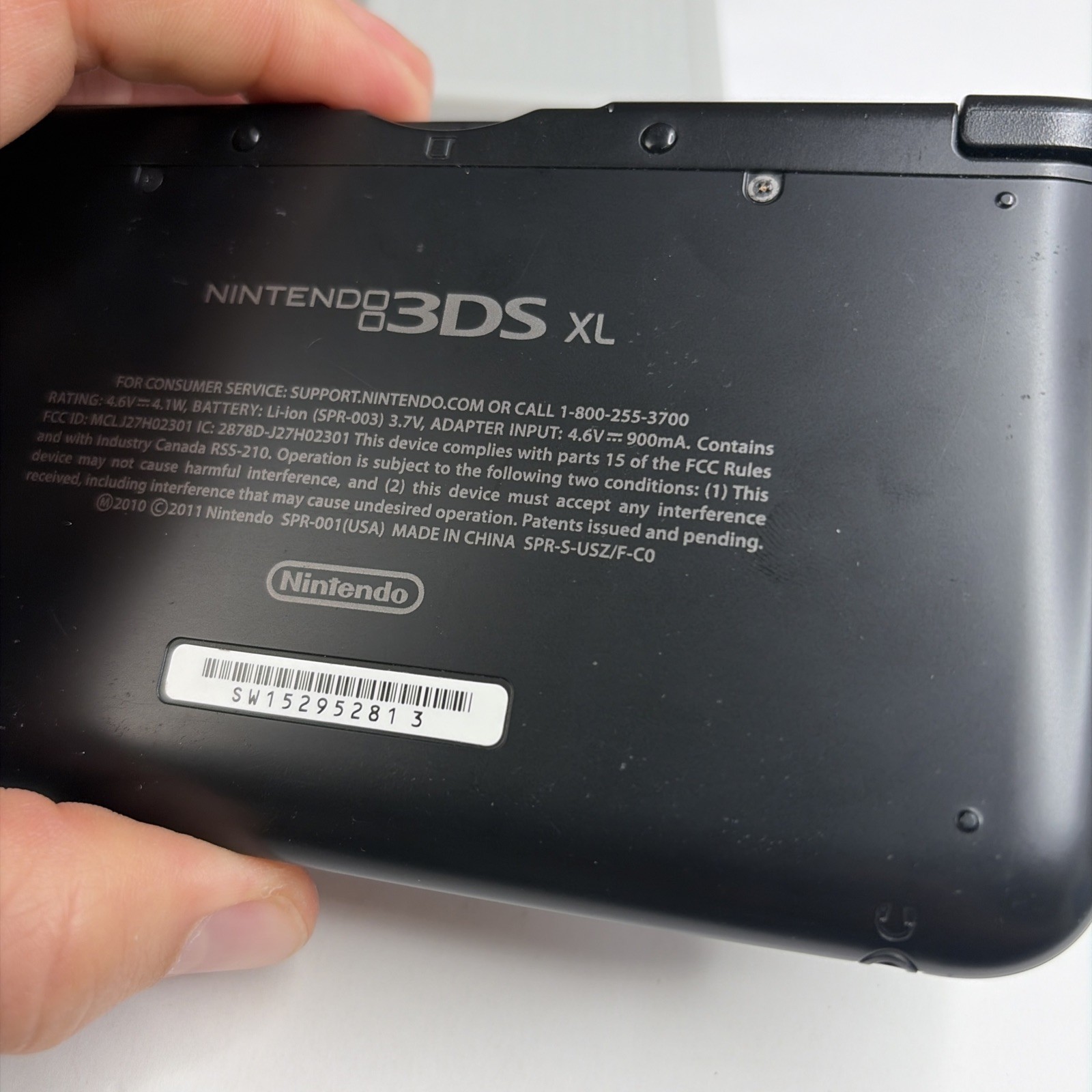 Nintendo 3DS XL Handheld Console SPR-001 Black US Model Charger Stylus