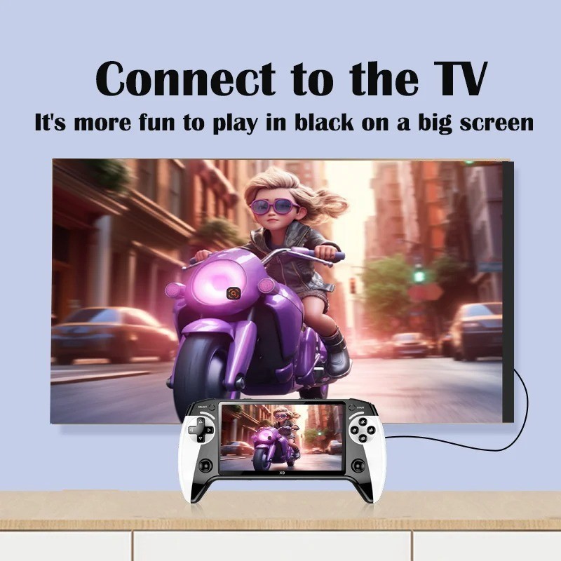 X9 Retro Handheld Game Console 5.5″ IPS Screen Portable Gaming Player