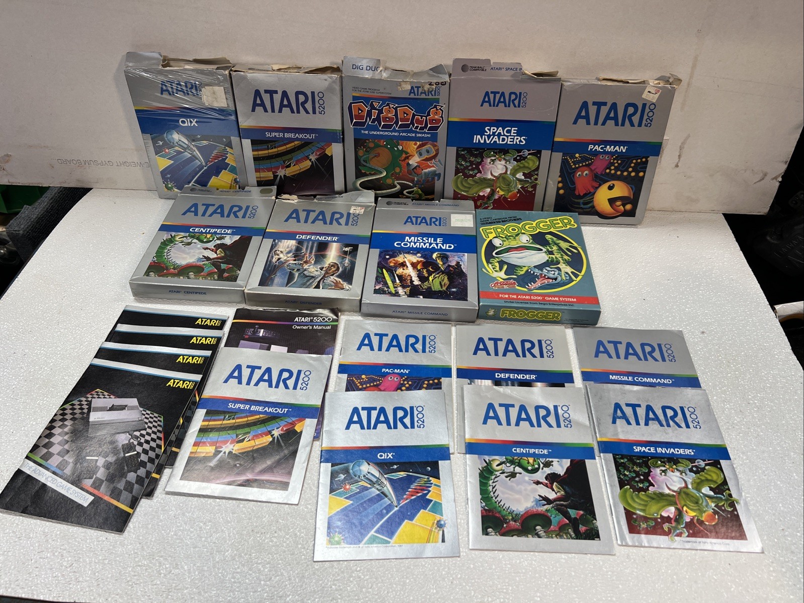 VINTAGE ATARI 5200 CONSOLE AND 9 GAMES TESTED WORKING