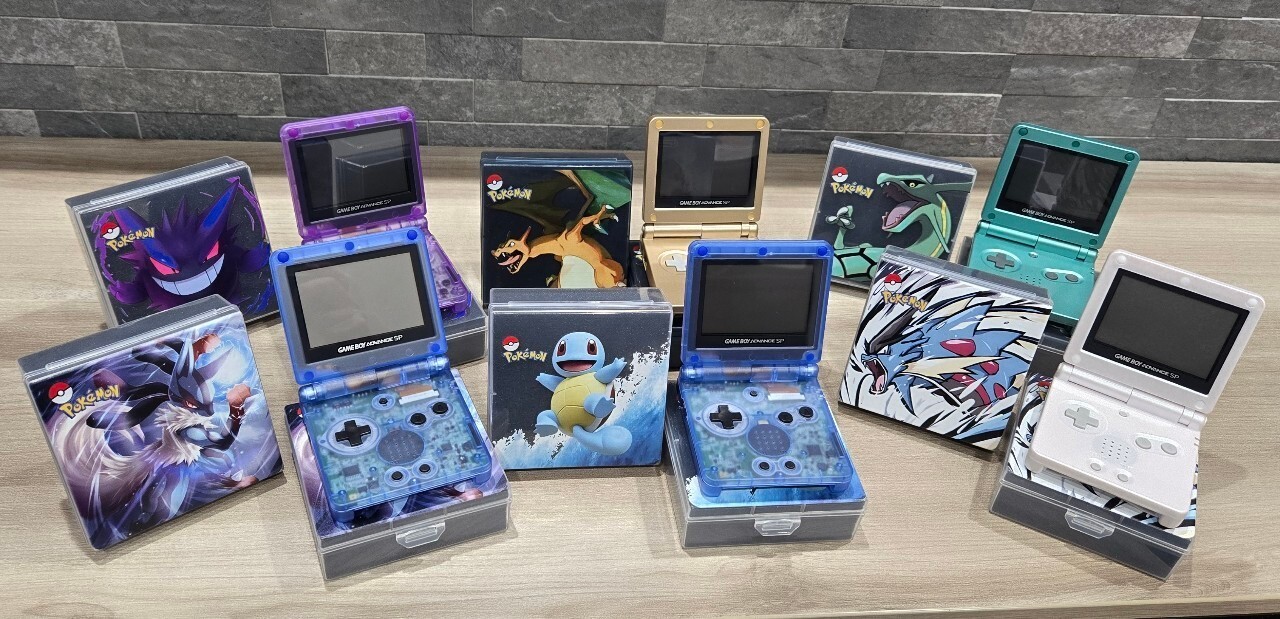 Nintendo Gameboy Advance SP Pokémon Reshell Choose your favorite color