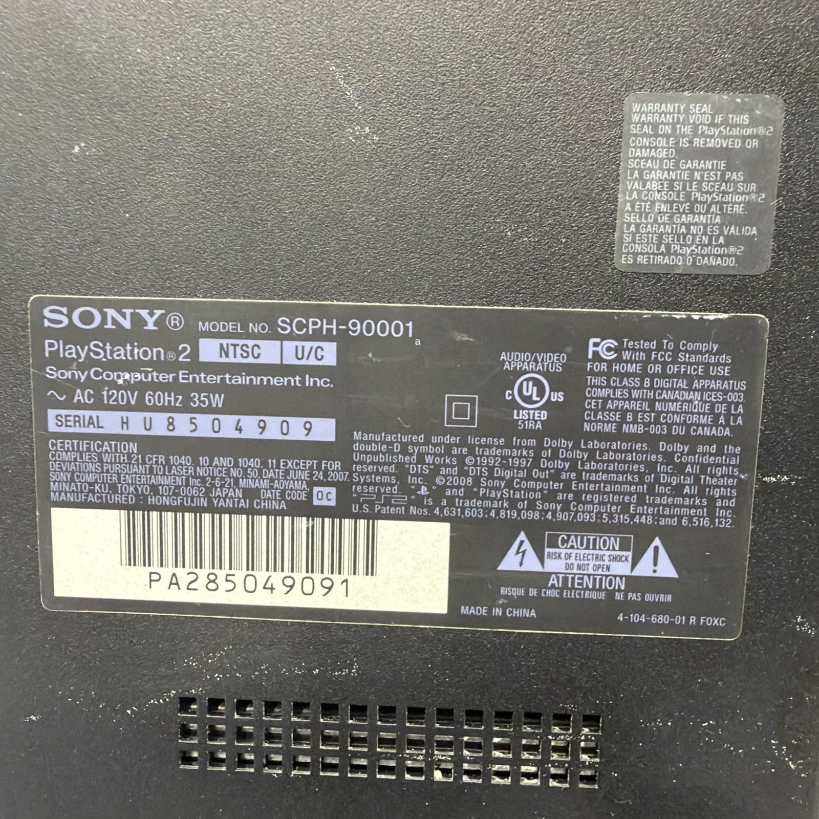 Sony PlayStation 2 Slim PS2 Console SCPH-90001 Bundle / Please Read Description