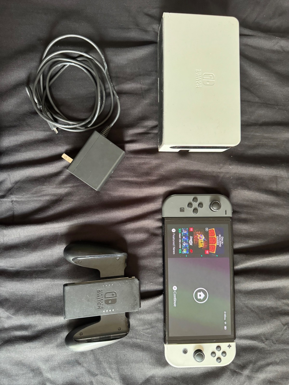 Nintendo Switch OLED Model Handheld Console 64GB – White/Grey