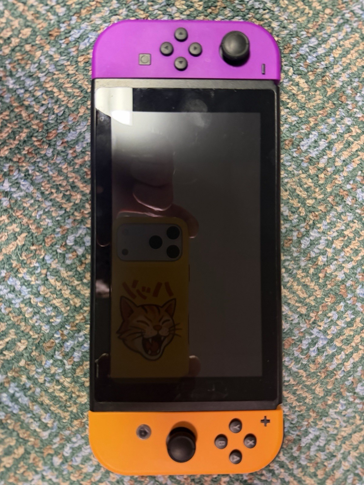 Nintendo Switch 32gb With 64gb Micro SD Card Purple And Orange Joy Cons