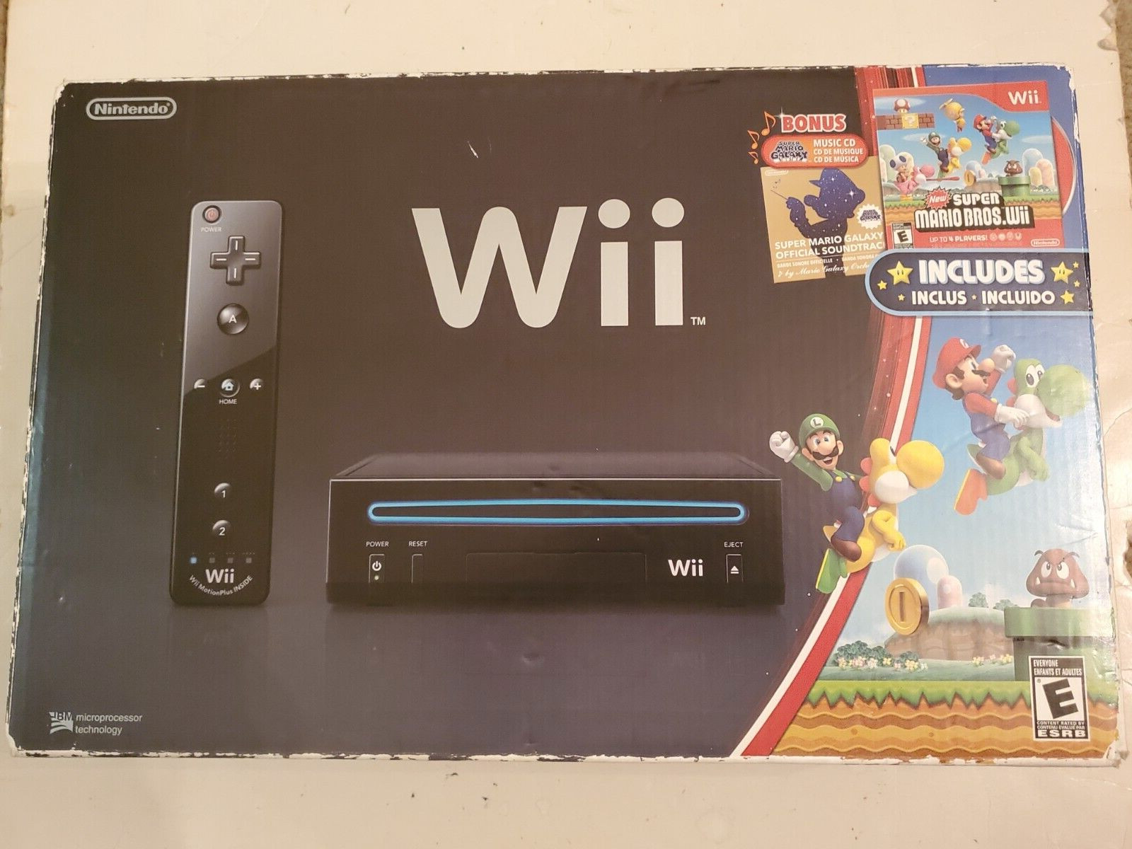 Nintendo Wii |BLK| (GameCube Compatible) CIB- Super Mario Bros/ Bonus Track CD