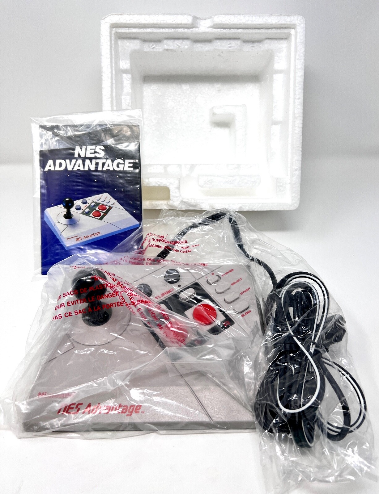 MINT CIB Nintendo NES 1985 Action Set w/ SEALED accessories + MINT NES Advantage