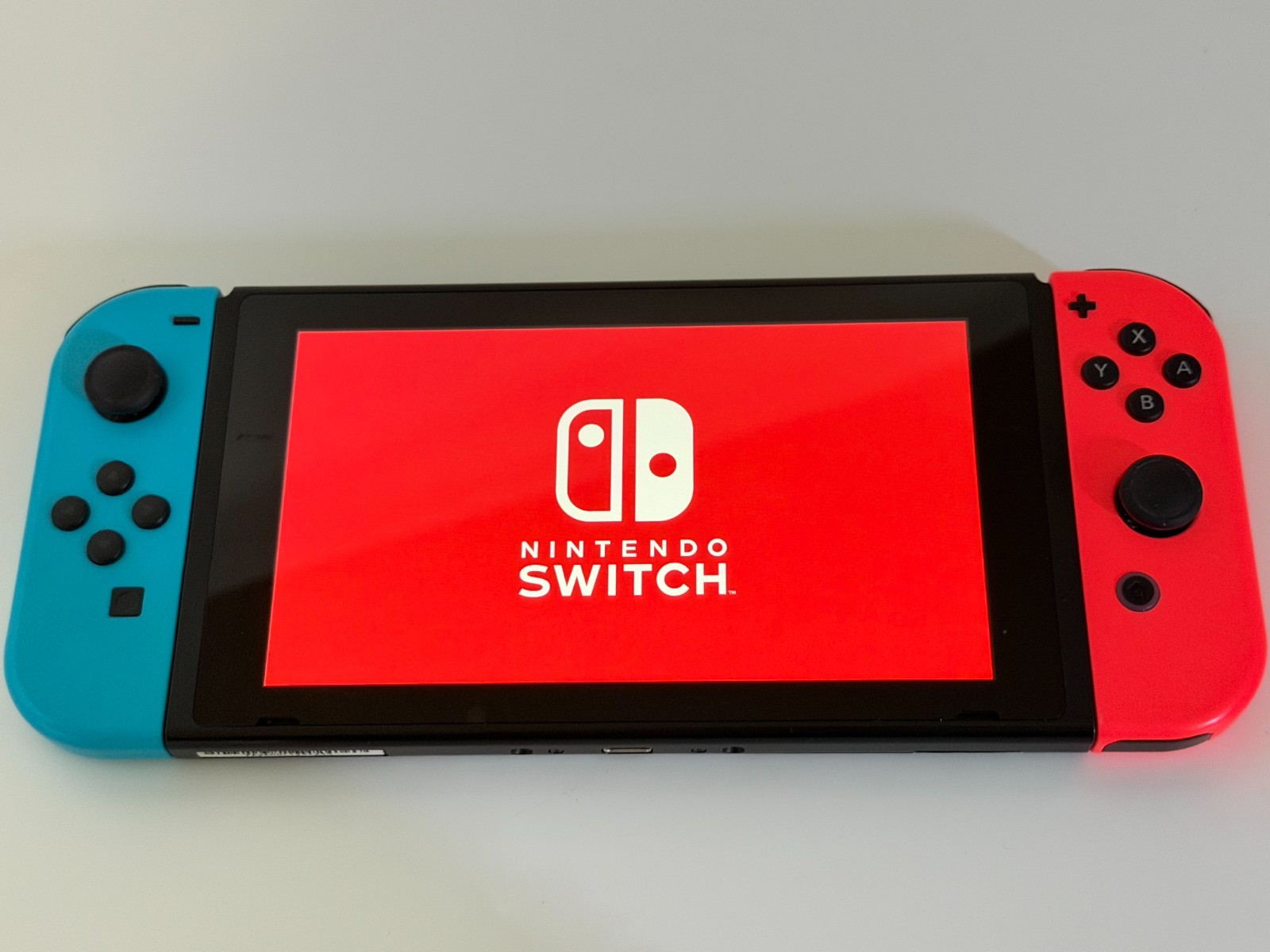 Nintendo Switch System Bundle Neon Red/Blue Joy-Cons & Cords Tested