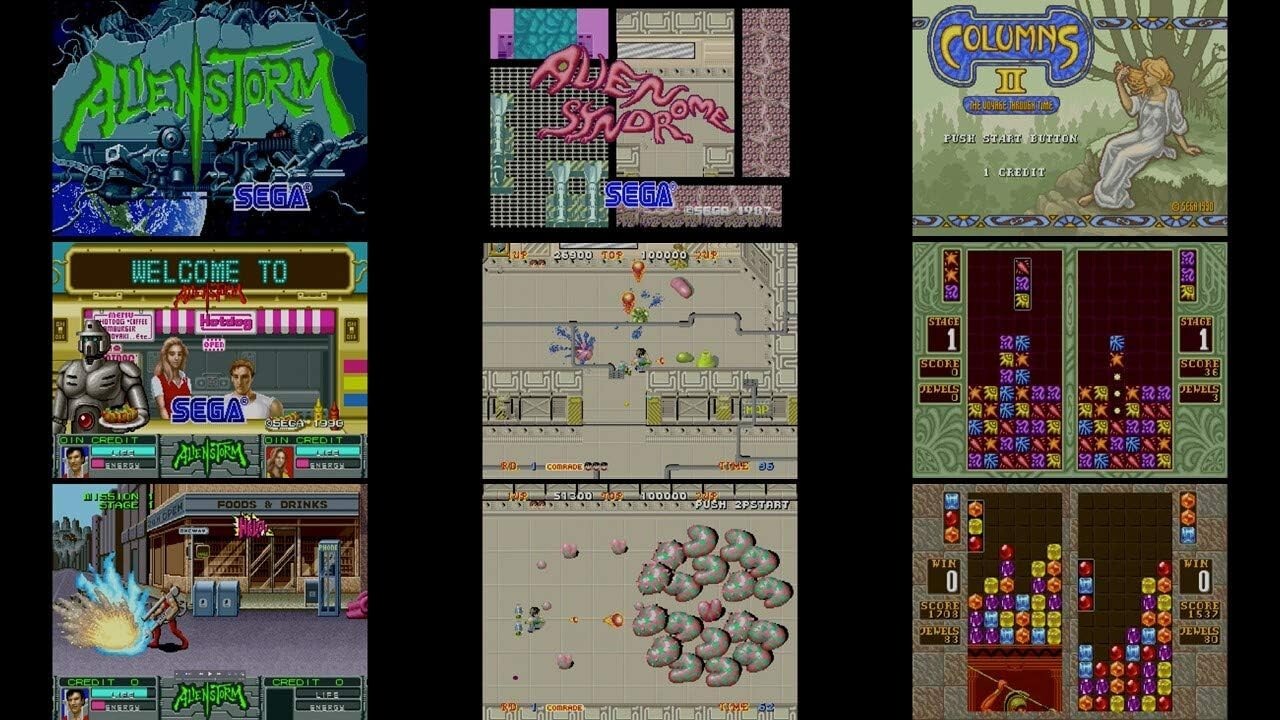 SEGA Game Console ASTRO CITY mini 1990s games 36 titles 130 x 170 x 175 mm