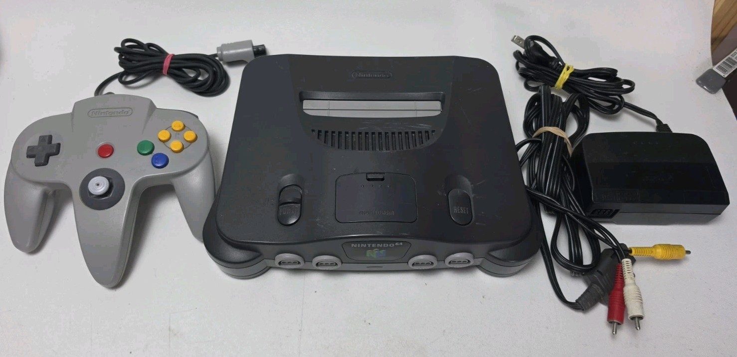 Nintendo 64 Console Region Free Bundle w OEM Controller, Cables