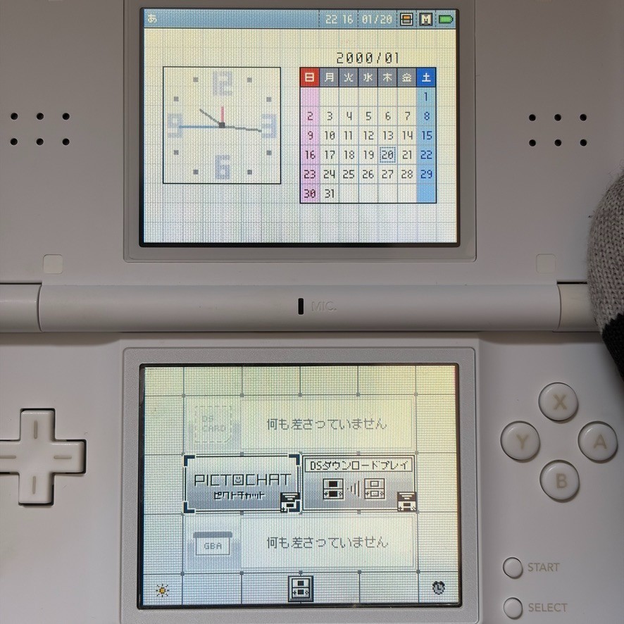 Nintendo DS Lite Crystal White Console Complete w/ Box Region Free Japanese Menu