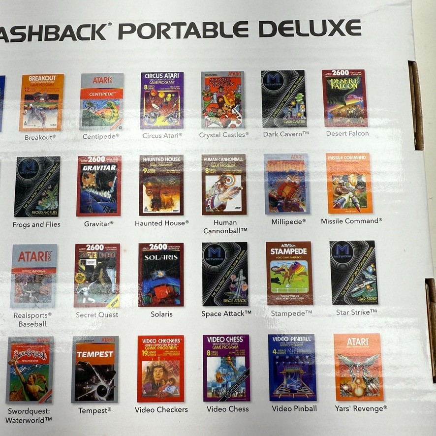 Atari Flashback Portable Black Handheld Console 70 Built in Games New W/Stand