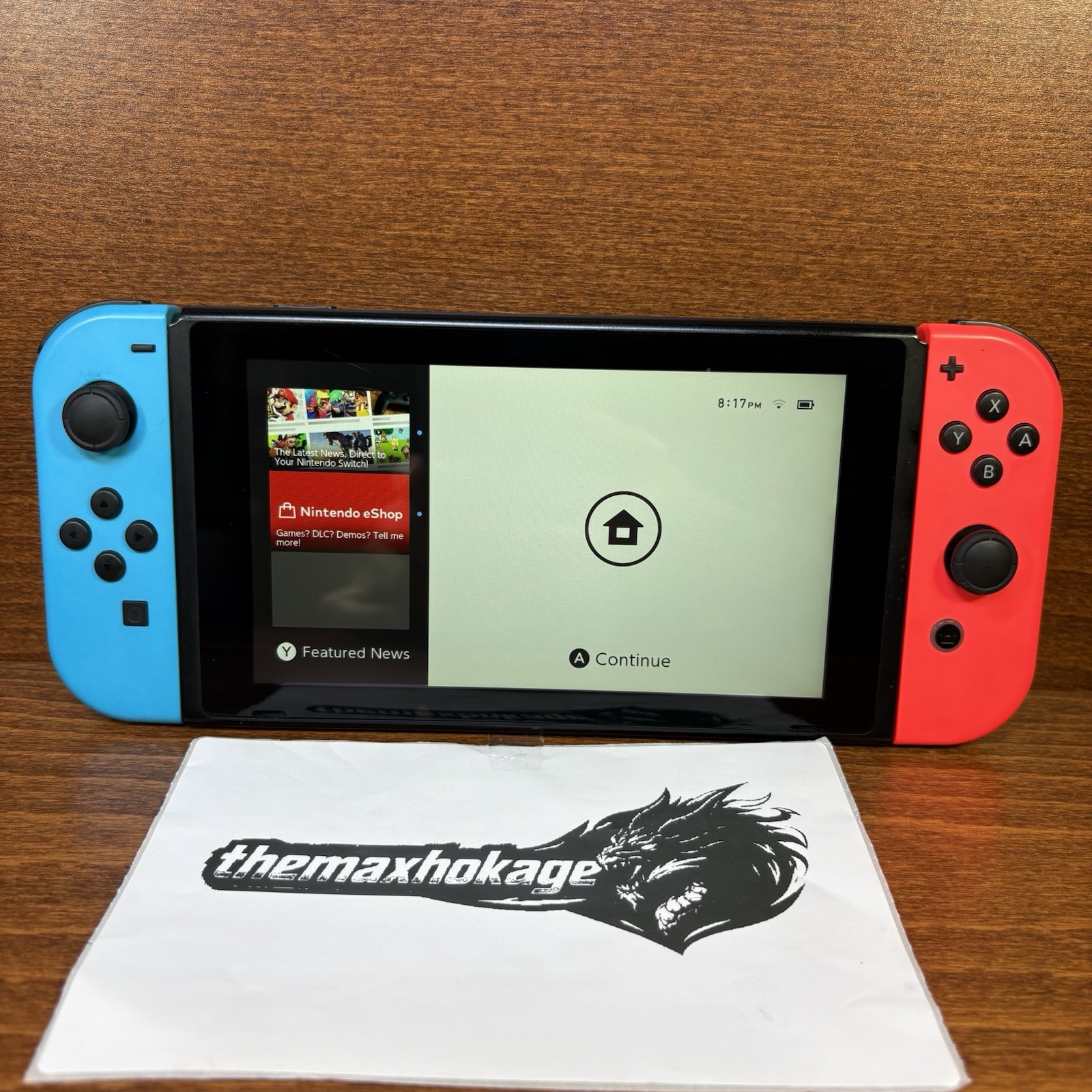 Nintendo Switch with Neon Blue & Neon Red Joy-Con | Works Perfectly | HAC-001