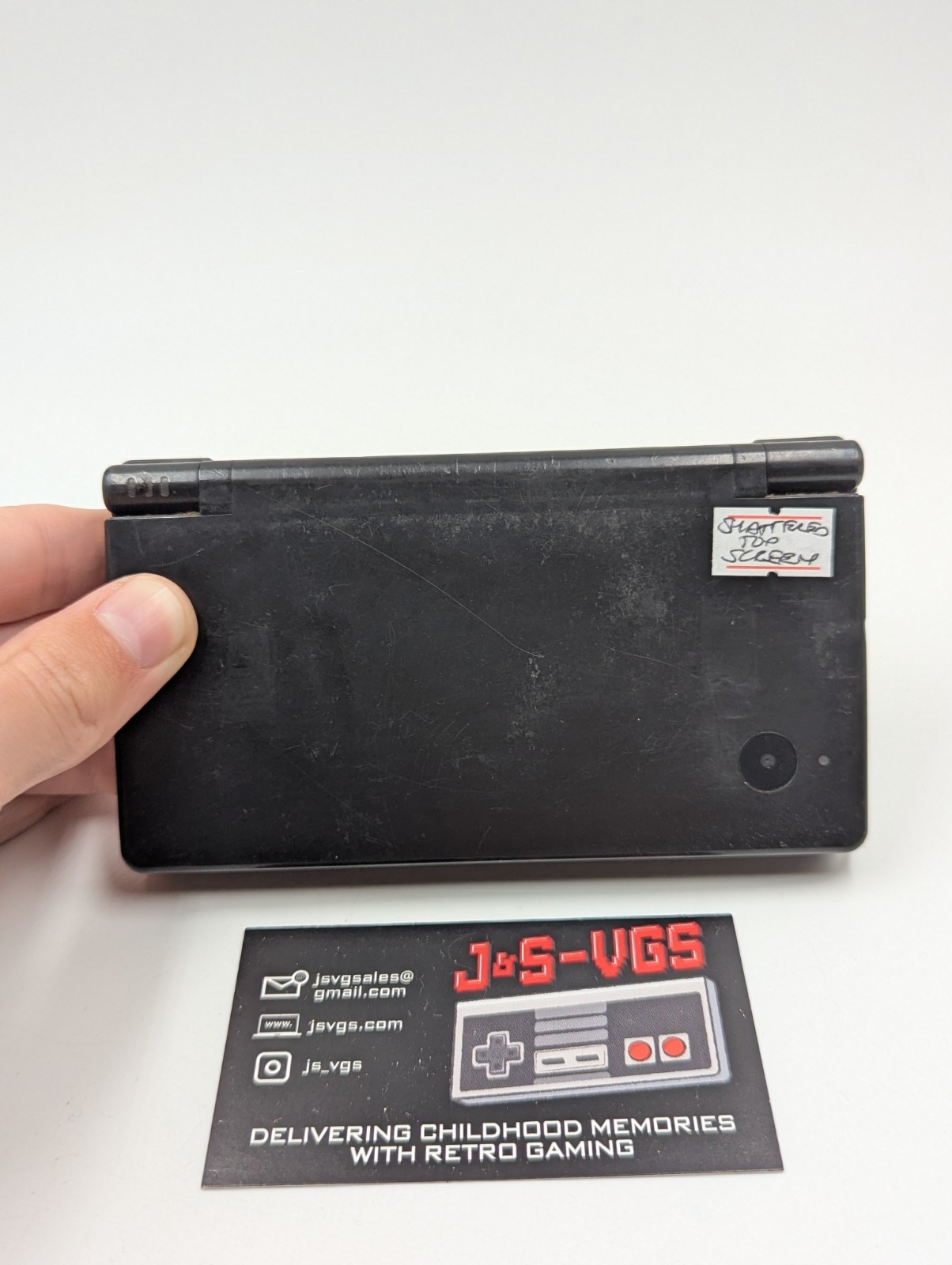 Nintendo DSi Matte Black – Shattered Top Screen – AS-IS Parts/Repair