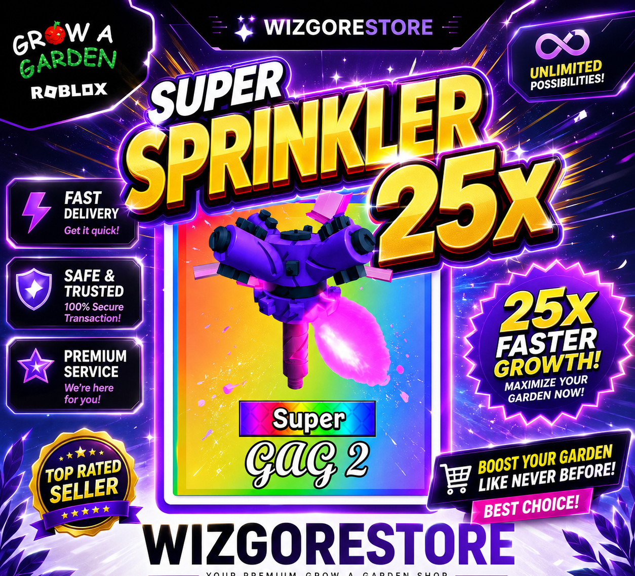 🎍NEW SUPER SPRINKLER 25X🎍| Grow A Garden 2 | Instant Delivery | Trusted Seller