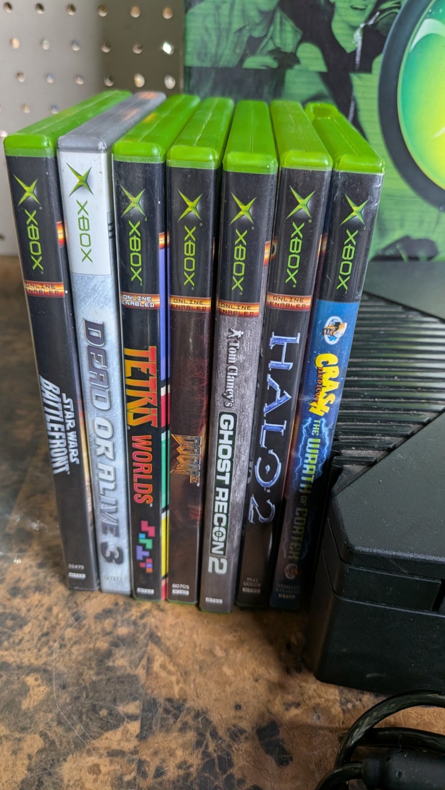 Xbox Original Console Bundle in Box – 10 Games – OEM Cables + Controller Tested