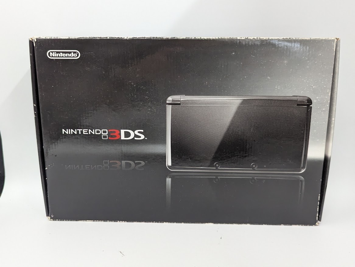 B7117 Nintendo 3DS console Cosmo Black Japan w/box pen stand adapter fx