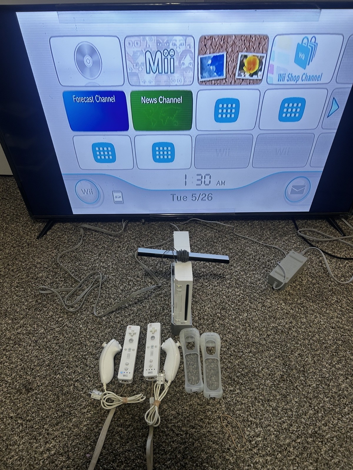 OEM Nintendo Wii System Bundle Console White TESTED Complete