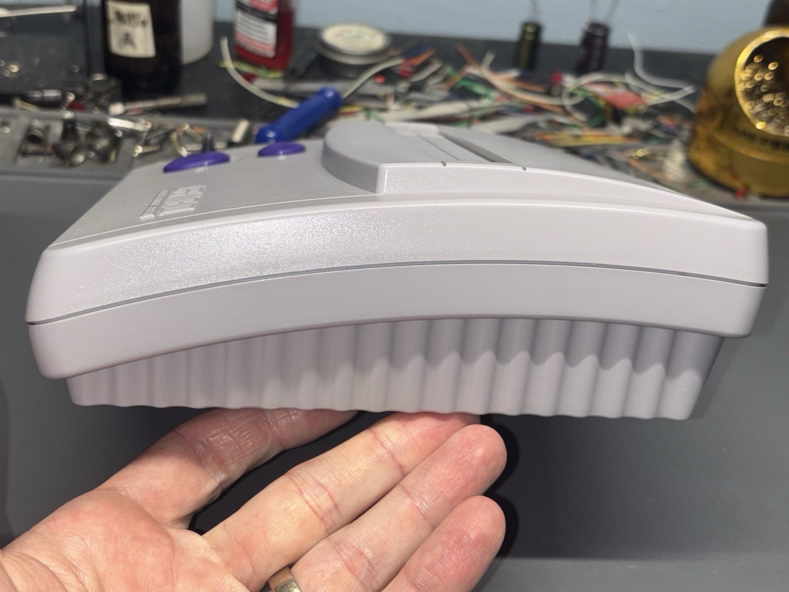 Ultimate SNES RGB Super Nintendo Console Mini Jr. 1 Chip Region Region LED