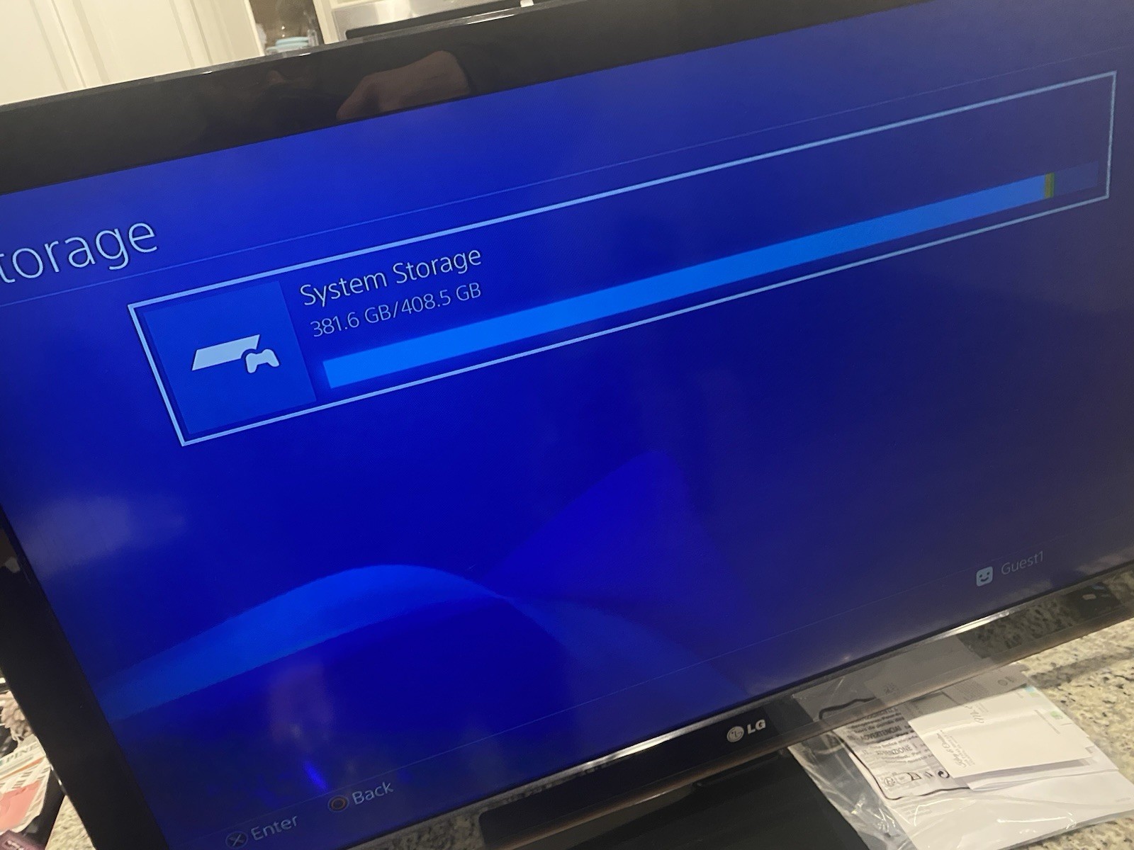 Sony PlayStation 4 Slim 500GB Console CUH-2215A Tested W/ Gold Controller/Games