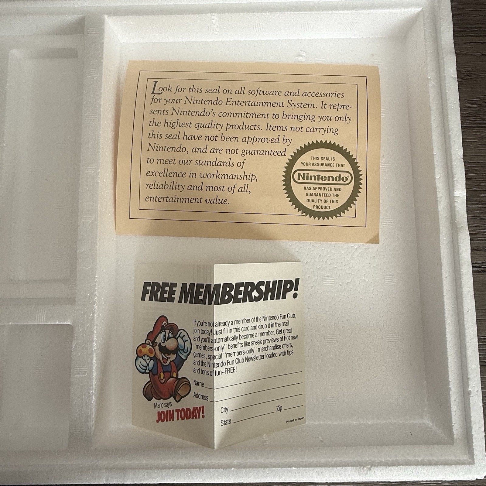 Nintendo NES Control Deck Empty Box Only Styrofoam Some Inserts 1986 VGC