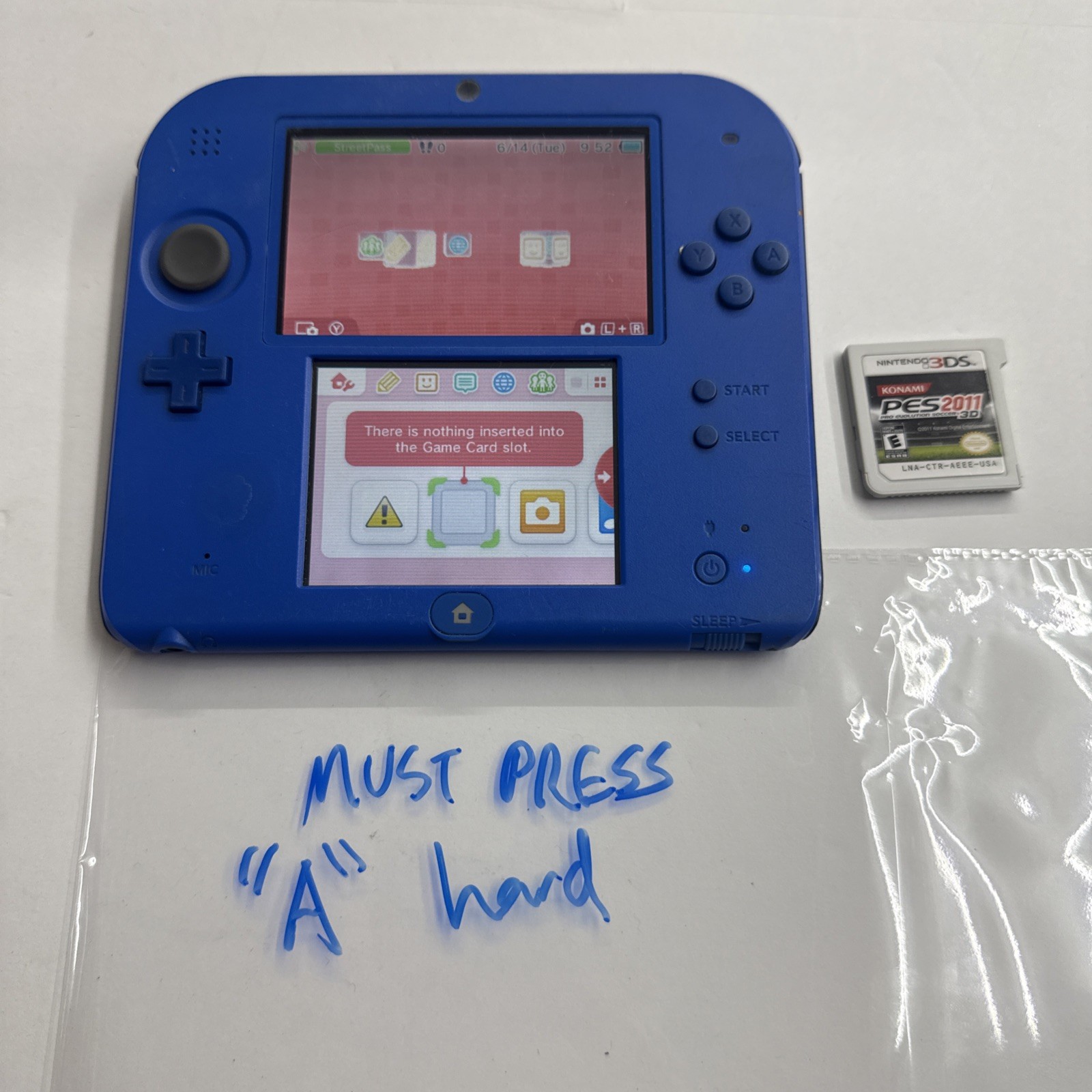 3ds – Electric Blue Console Nintendo 2ds Handheld Video Game Console
