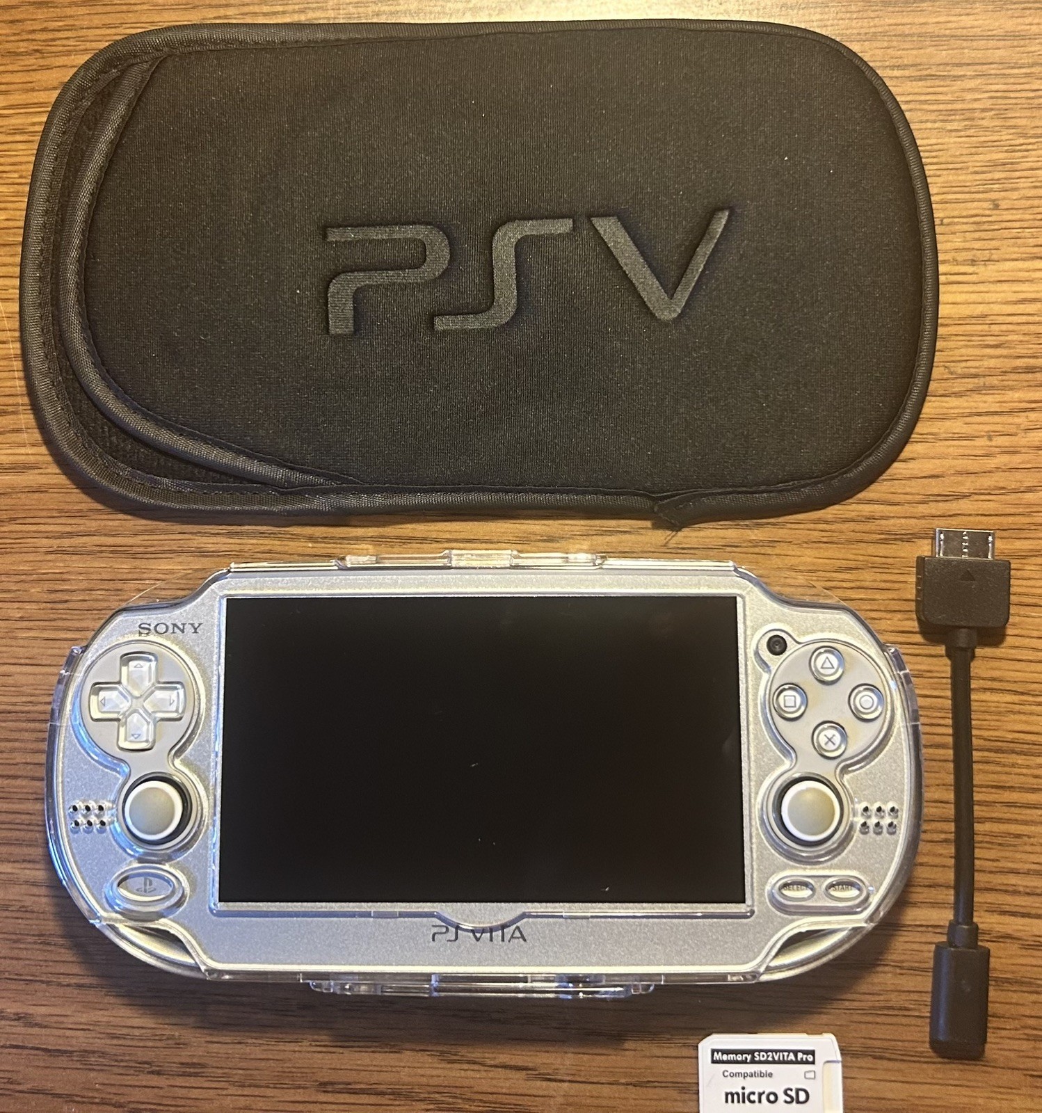 Sony Playstation Vita 1000 Ice Silver Console Bundle Near Mint