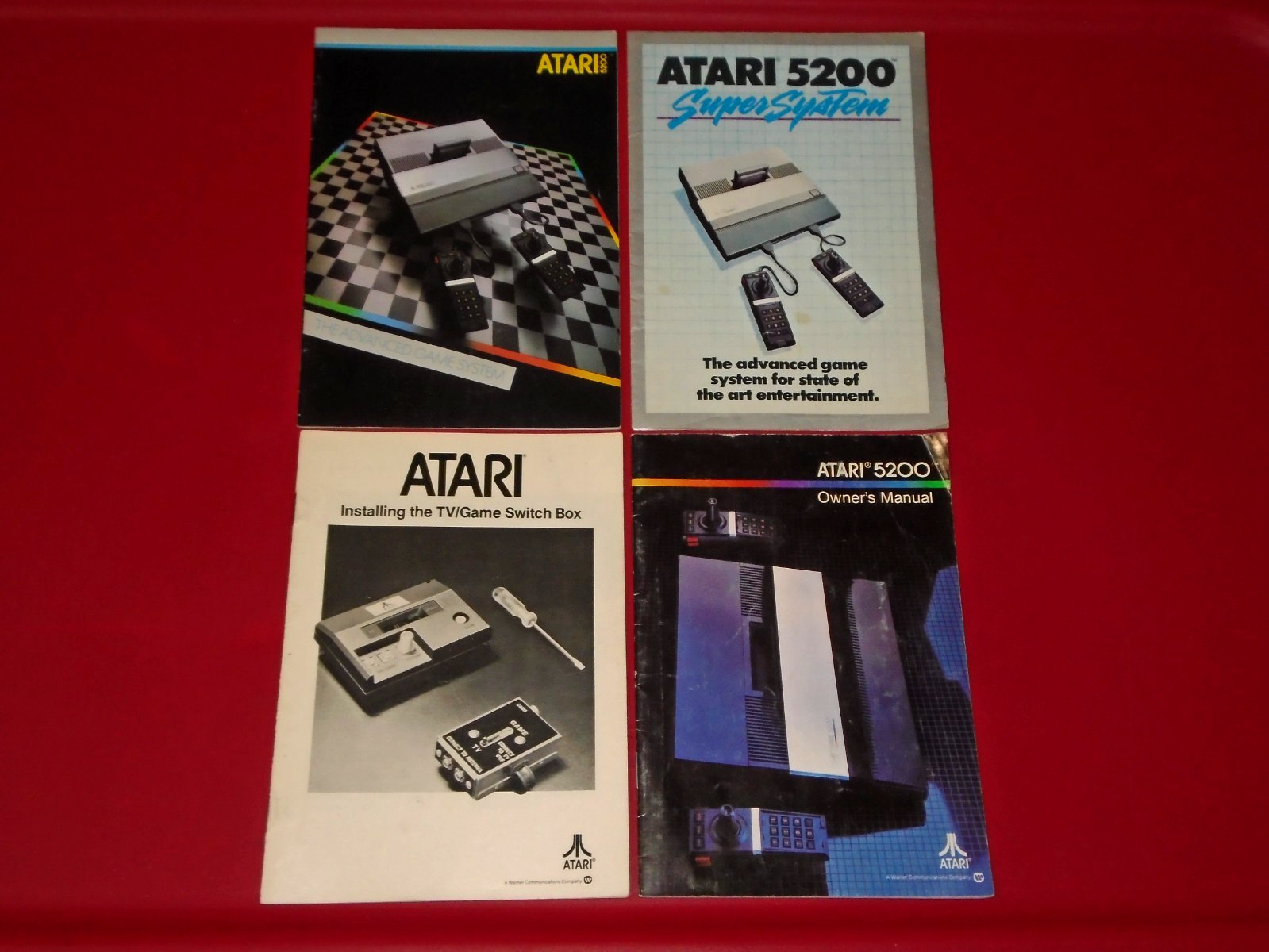 Atari 5200 Super System Console CIB Complete AC Switch Box 2Controllers 6Games +