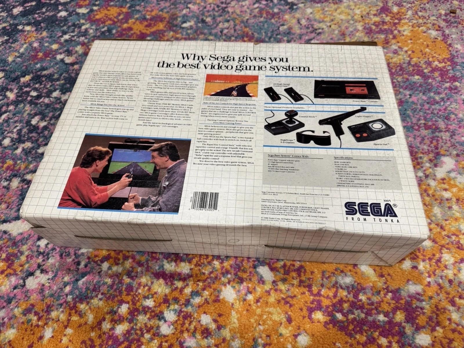 The Sega Base Master System with Box & Accessories