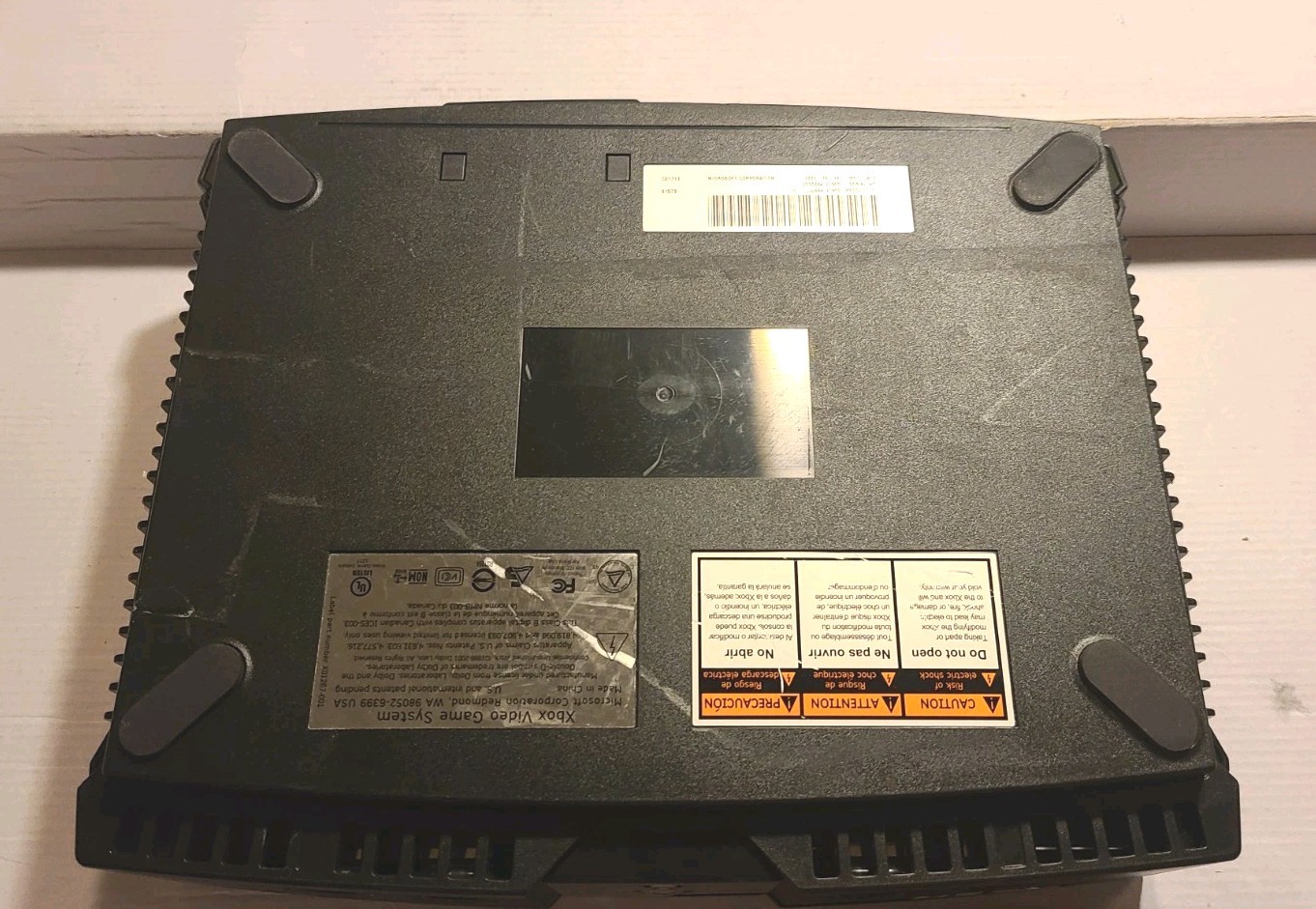 Microsoft Original XBOX OEM Console TESTED: Unit works but Tray needs Repair