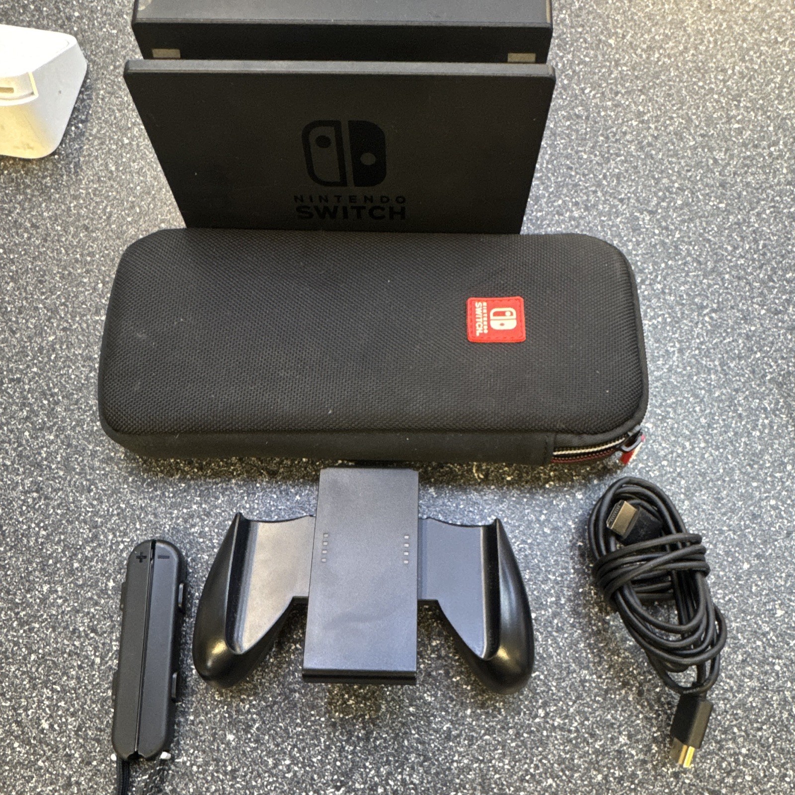 Nintendo Switch Console Bundle Neon Red/Blue Joy-Cons Dock Case USB-C HDMI cord