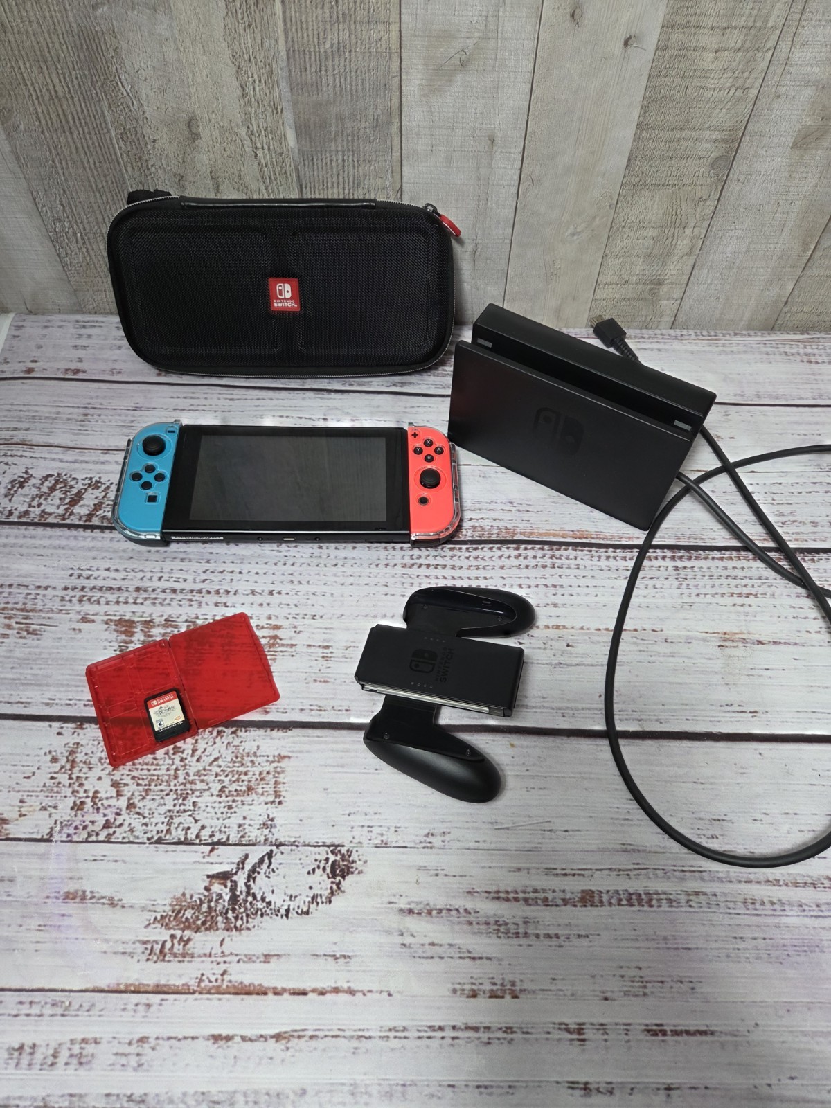 Nintendo Switch v2 Console Gaming System HAC-001(-01) With Case/Game/Dock NO COR
