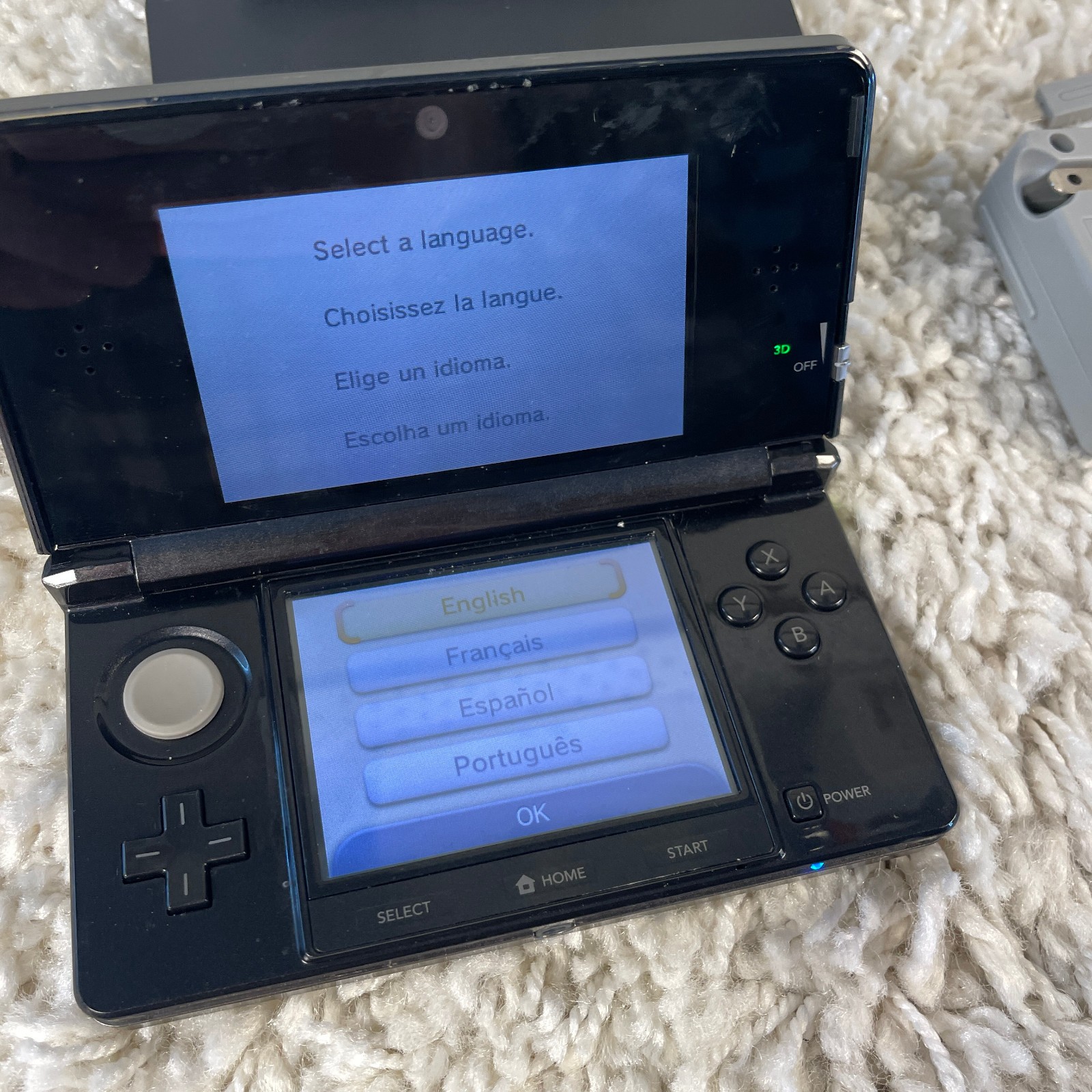 Nintendo 3DS Cosmo Black Launch Handheld Console System CTR-001 Read