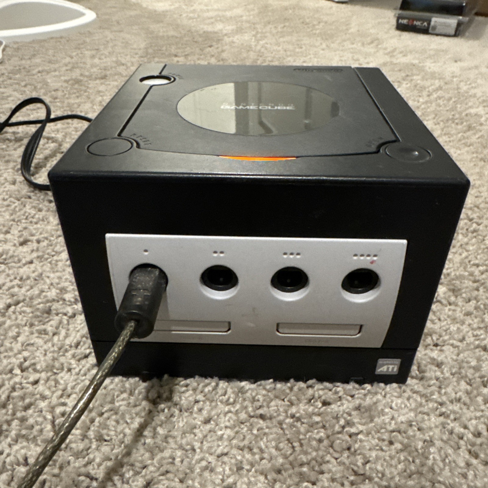 Nintendo GameCube Console NGC Console black + Controller + Wires Bundle