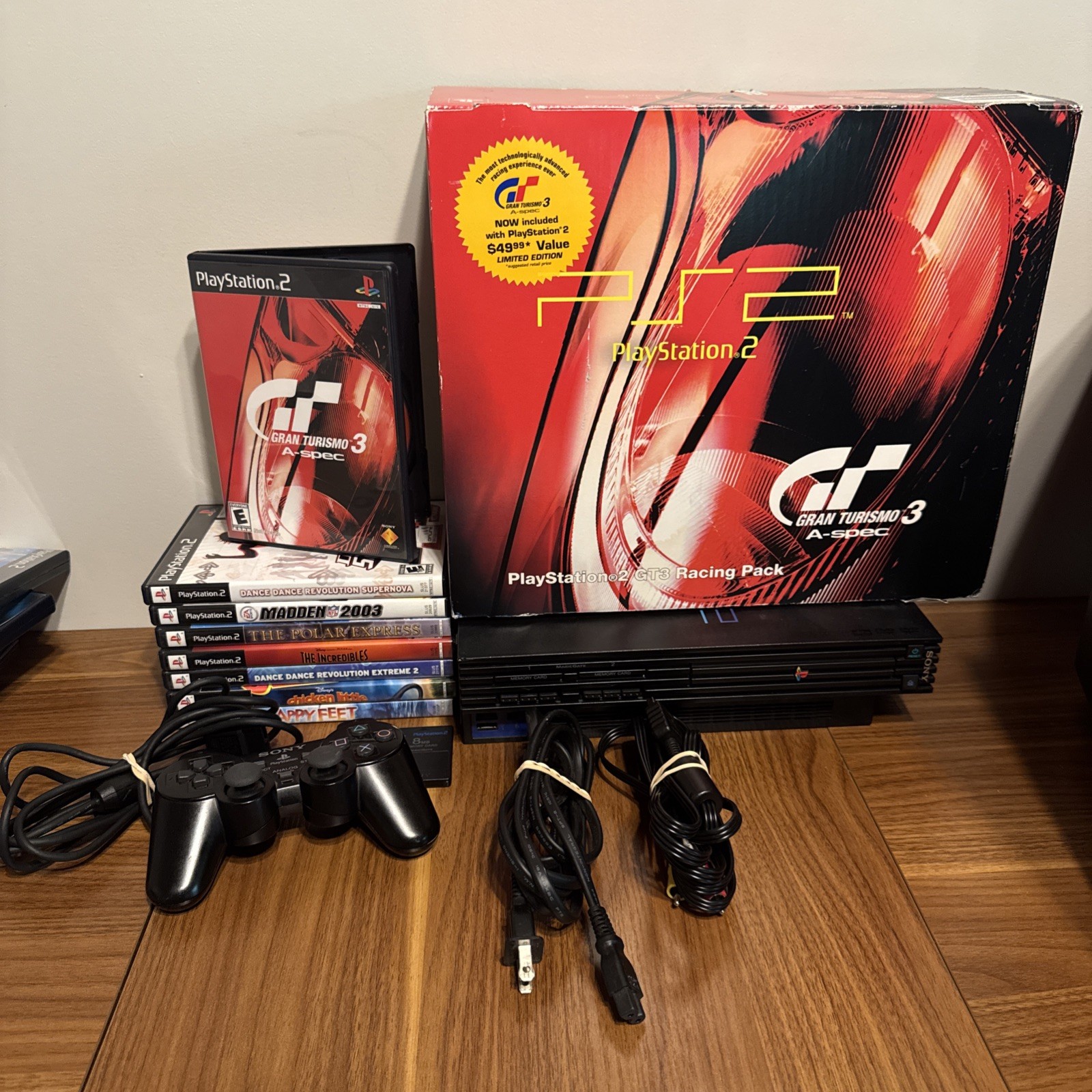 PlayStation 2 Bundle With The Gran Turismo 3 A-spec Racing Pack Box!! Tested