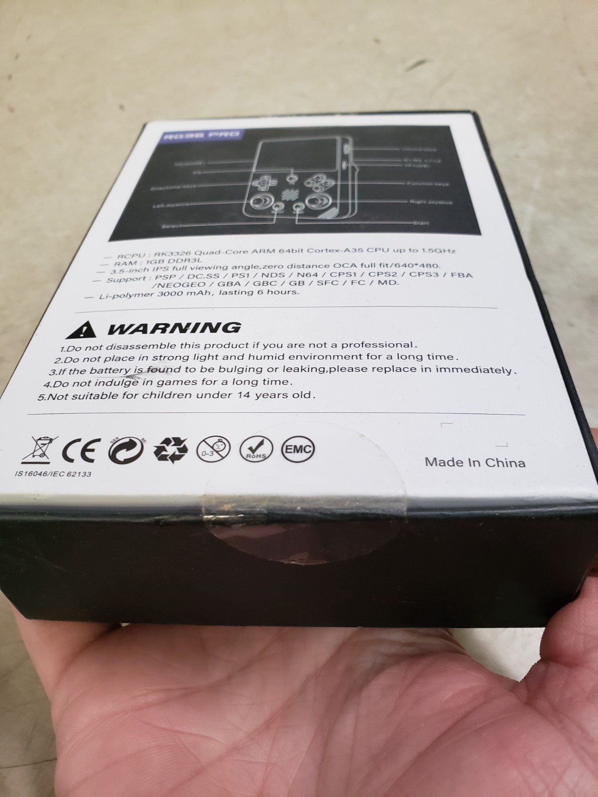 RG36PRO Retro Handheld Game Console – 64GB White – New, Sealed