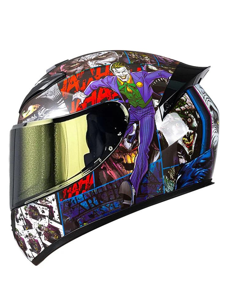 Unisex DOT Certified Full Face Motorcycle Helmet Safety Motobike Scooter Casco M