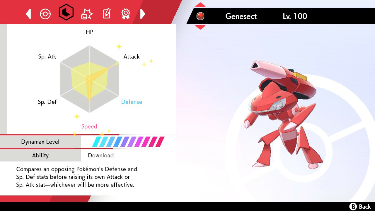 Pokemon Sword & Shield Genesect 6IV 🌟Shiny🌟 & Non Shiny Best EVs & Nature