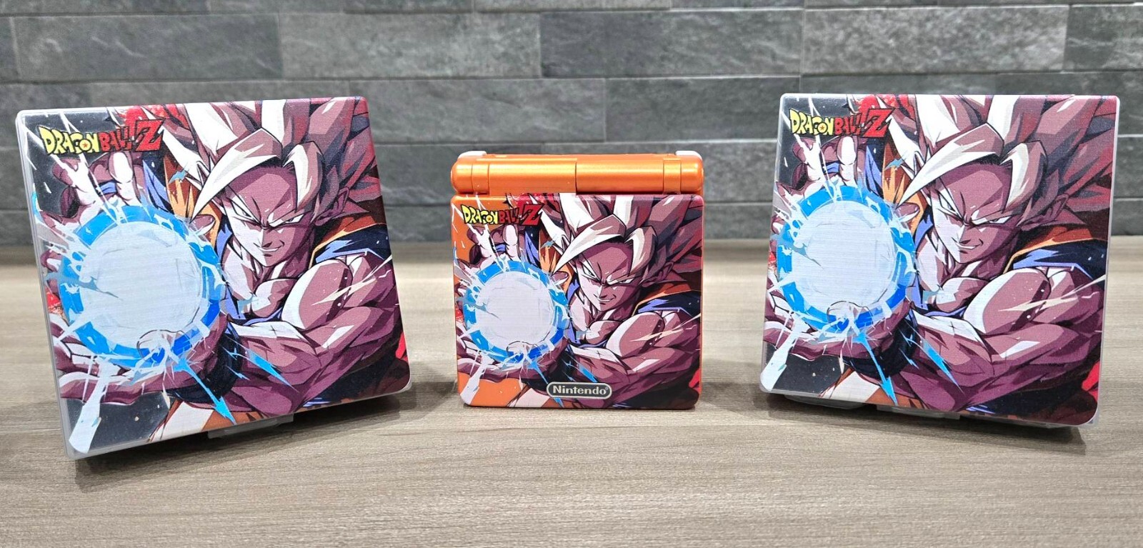Nintendo Gameboy Advance SP Dragon Ball Son Goku Glass Screen & New Battery