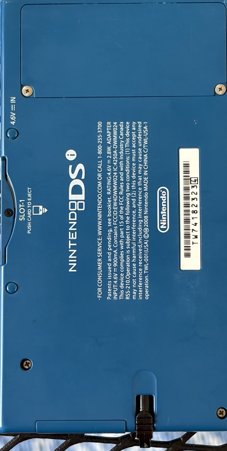 Nintendo DSi Blue Handheld Console Touch Screen Camera Wi-Fi Nintendo DS 2008