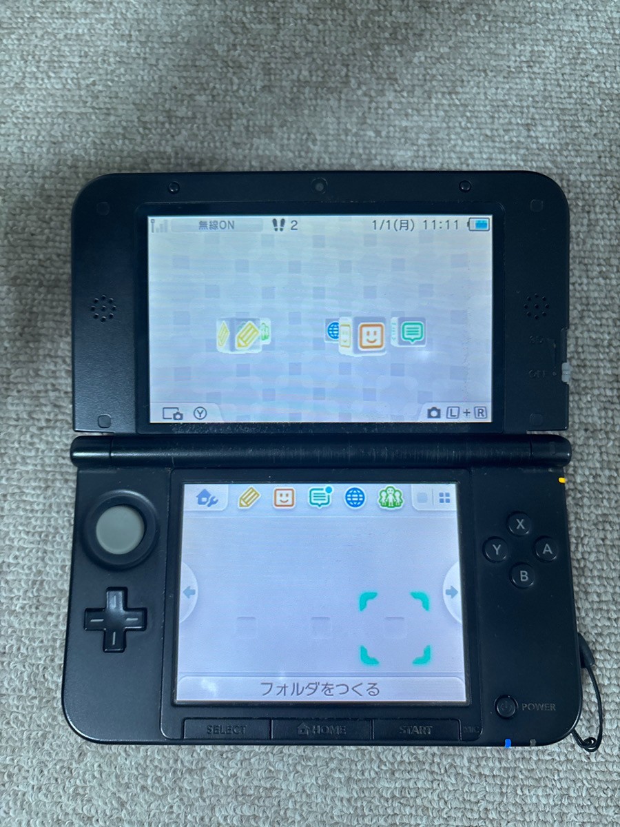 3DS LL XL red black Japan Nintendo Console Japanese B749