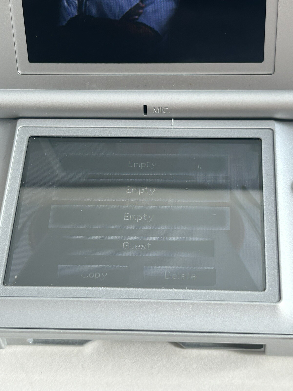 Nintendo DS Lite Silver Handheld System With (9) Games Complete Tested