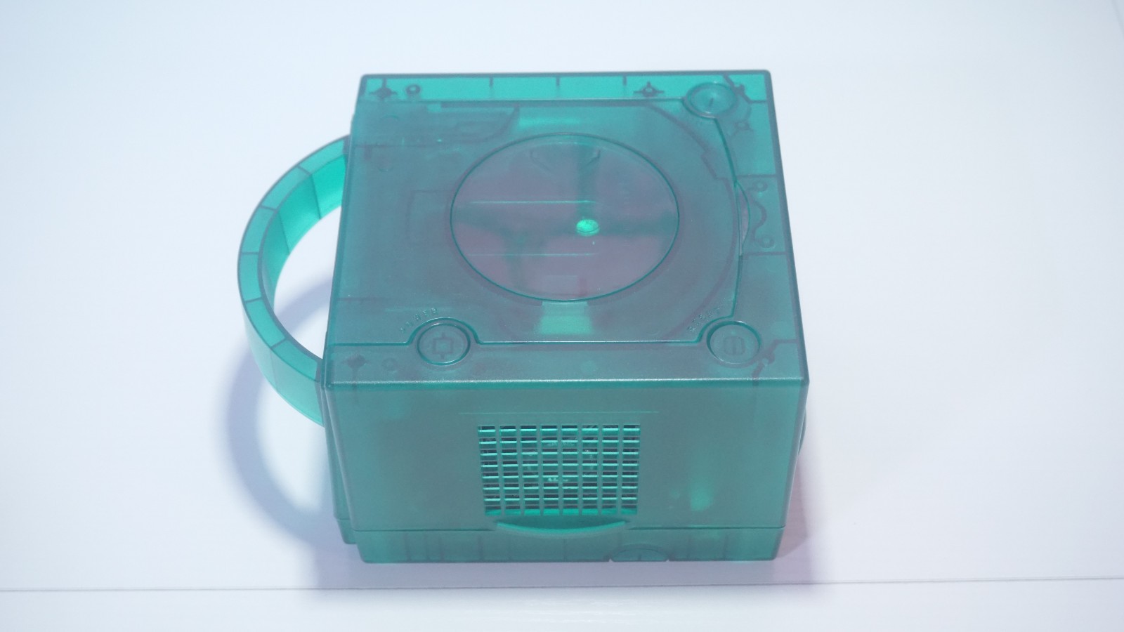 Clear Emerald Green Nintendo GameCube DOL-001 (USA) with Green LED & Controller