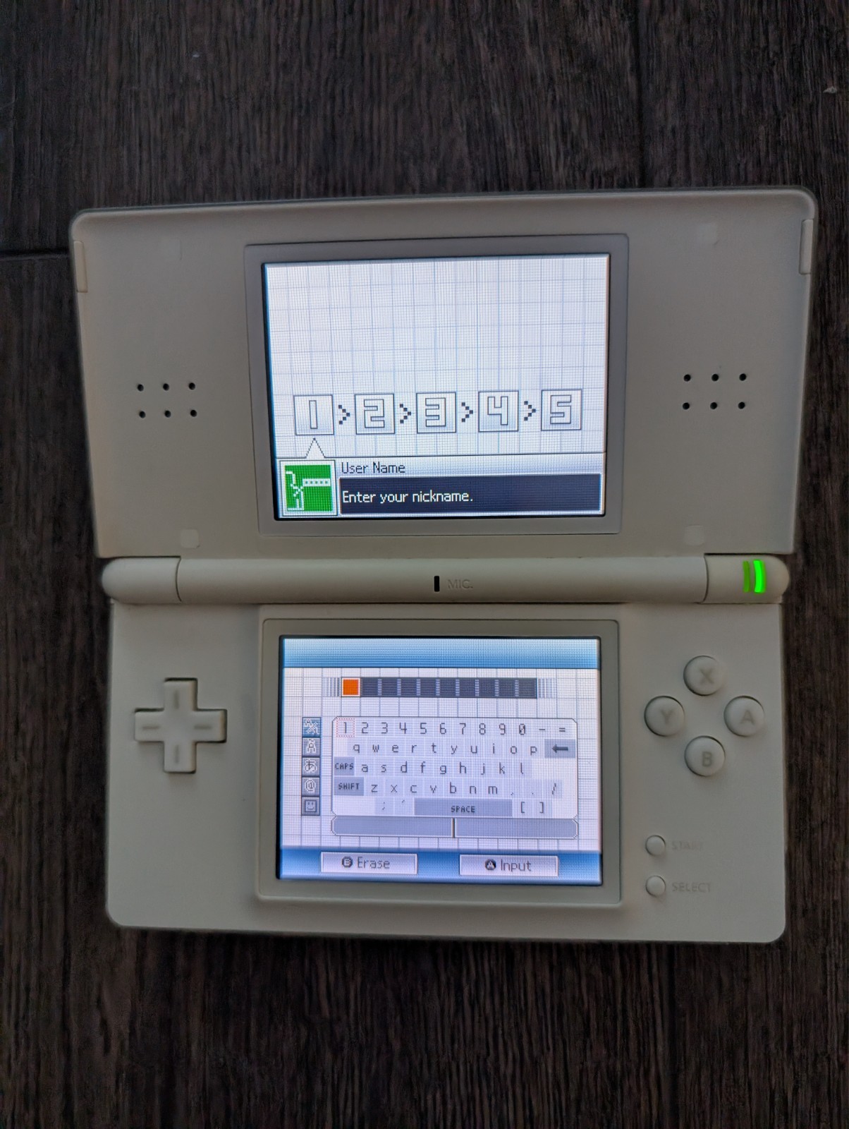 Nintendo DS Lite Handheld Console Polar White w/ slot cover + stylus – TESTED
