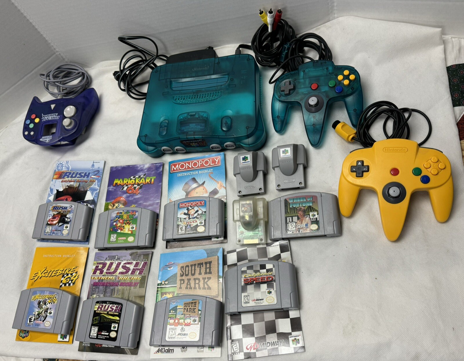 Nintendo 64 Gaming Console with Games, Controllers And Rumble Packs Bundle